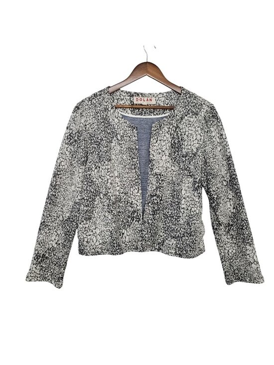 Anthropolgie Jackets & Blazers - Anthropologie Dolan Eva Marbled Cropped Jacket Womens Size M Black & White